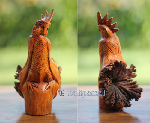 Wooden Bird With Parasite Wood