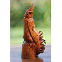 Wooden Bird With Parasite Wood