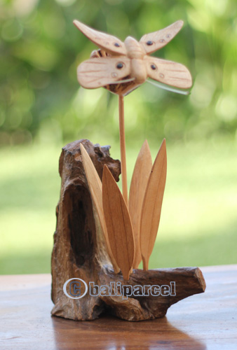 Wooden Butterfly With Parasite Wood