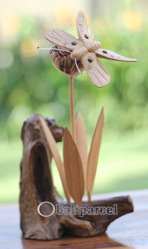 Wooden Butterfly With Parasite Wood
