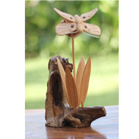 Wooden Butterfly With Parasite Wood