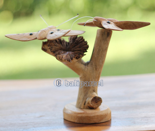 Wooden Butterfly With Parasite Wood