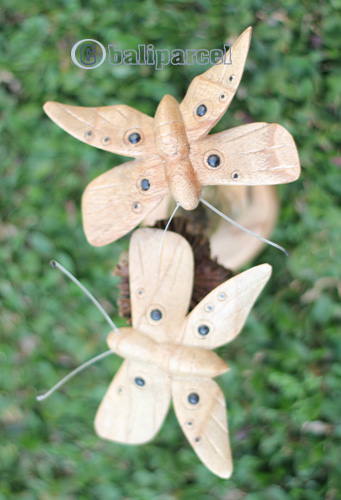 Wooden Butterfly With Parasite Wood
