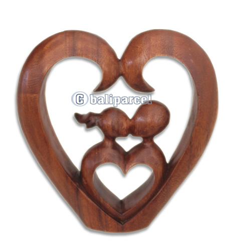 Wooden Abstract Carving, Hand Carved From Suar Wood
