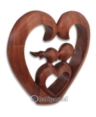Wooden Abstract Carving, Hand Carved From Suar Wood