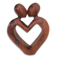 Wooden Abstract Carving, Hand Carved From Suar Wood