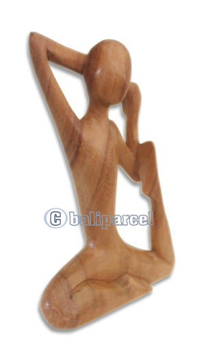 Wooden Abstract Carving, Hand Carved From Suar Wood