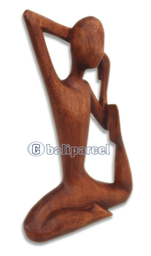 Wooden Abstract Carving, Hand Carved From Suar Wood