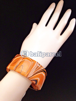 Bracelet, Handmade From Wood With Water Color