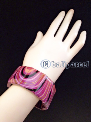 Bracelet, Handmade From Wood With Water Color