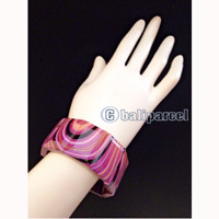 Bracelet, Handmade From Wood With Water Color