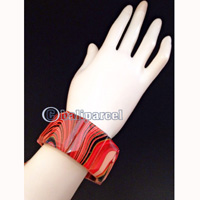 Bracelet, Handmade From Wood With Water Color
