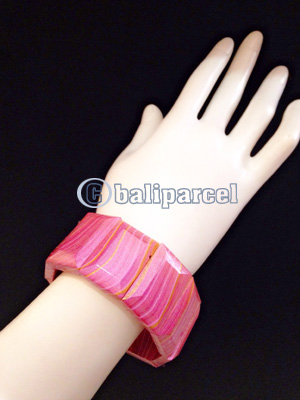 Bracelet, Handmade From Wood With Water Color
