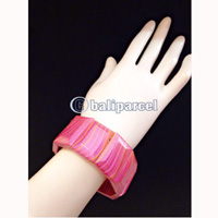 Bracelet, Handmade From Wood With Water Color