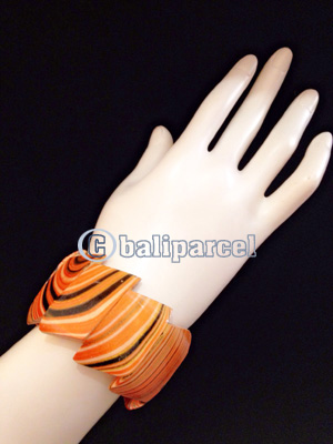 Bracelet, Handmade From Wood With Water Color