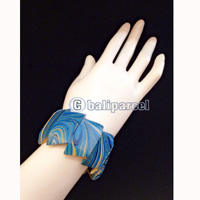 Bracelet, Handmade From Wood With Water Color