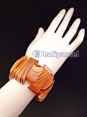 Bracelet, Handmade From Wood With Water Color