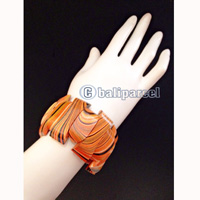 Bracelet, Handmade From Wood With Water Color