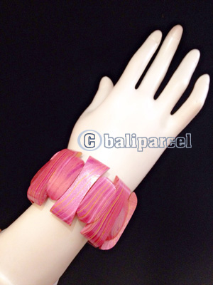Bracelet, Handmade From Wood With Water Color