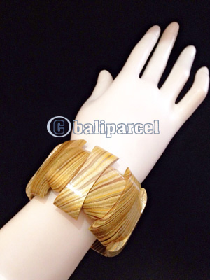 Bracelet, Handmade From Wood With Water Color
