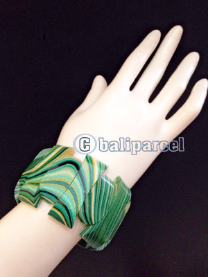 Bracelet, Handmade From Wood With Water Color