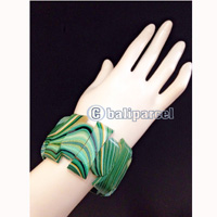 Bracelet, Handmade From Wood With Water Color