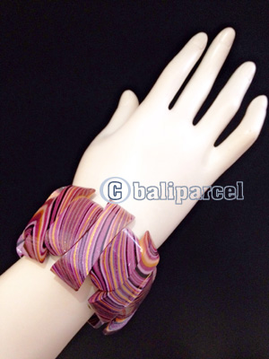 Bracelet, Handmade From Wood With Water Color
