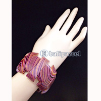 Bracelet, Handmade From Wood With Water Color