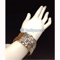 Bracelet, Handmade From Beads With Silver Metal