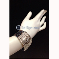 Bracelet, Handmade From Beads With Silver Metal