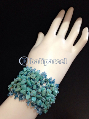 Bracelet, Handmade From Beads With Stone