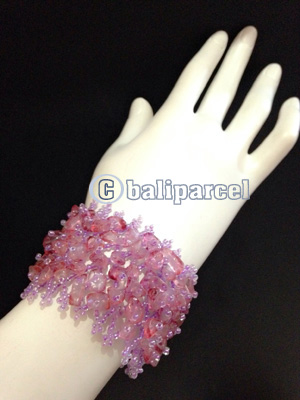 Bracelet, Handmade From Beads With Stone