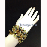 Bracelet, Handmade From Beads With Stone