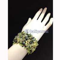 Bracelet, Handmade From Beads With Stone