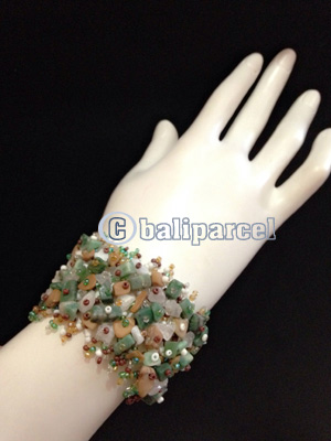 Bracelet, Handmade From Beads With Stone