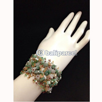 Bracelet, Handmade From Beads With Stone