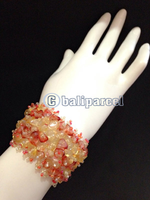 Bracelet, Handmade From Beads With Stone