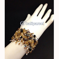Bracelet, Handmade From Beads With Stone