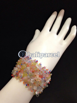 Bracelet, Handmade From Beads With Stone