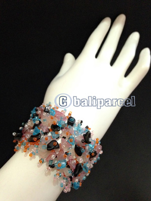 Bracelet, Handmade From Beads With Stone