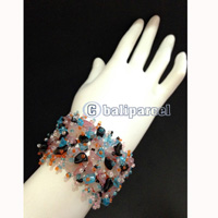 Bracelet, Handmade From Beads With Stone