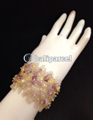 Bracelet, Handmade From Beads With Stone