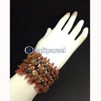 Bracelet, Handmade From Beads With Stone