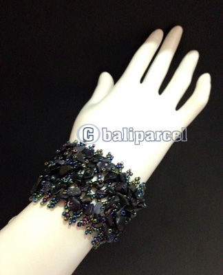 Bracelet, Handmade From Beads With Stone