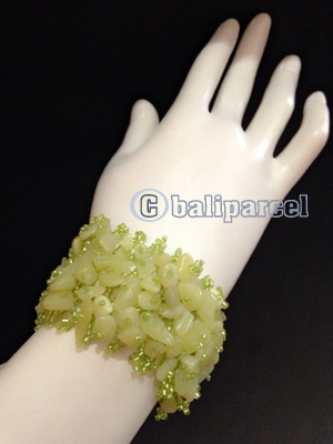 Bracelet, Handmade From Beads With Stone