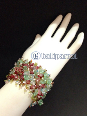 Bracelet, Handmade From Beads With Stone