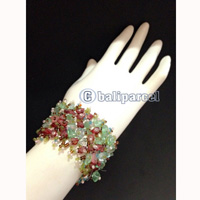 Bracelet, Handmade From Beads With Stone