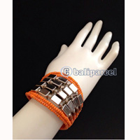 Bracelet, Handmade From Beads With Silver Metal