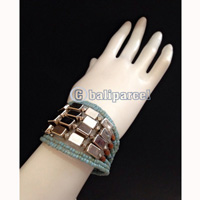 Bracelet, Handmade From Beads With Silver Metal