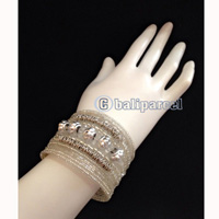 Bracelet, Handmade From Beads Stone And Silver Metal